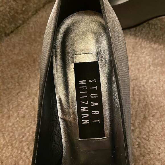 Stuart Weitzman Satin Rhinestone Pumps - Picture 8 of 9